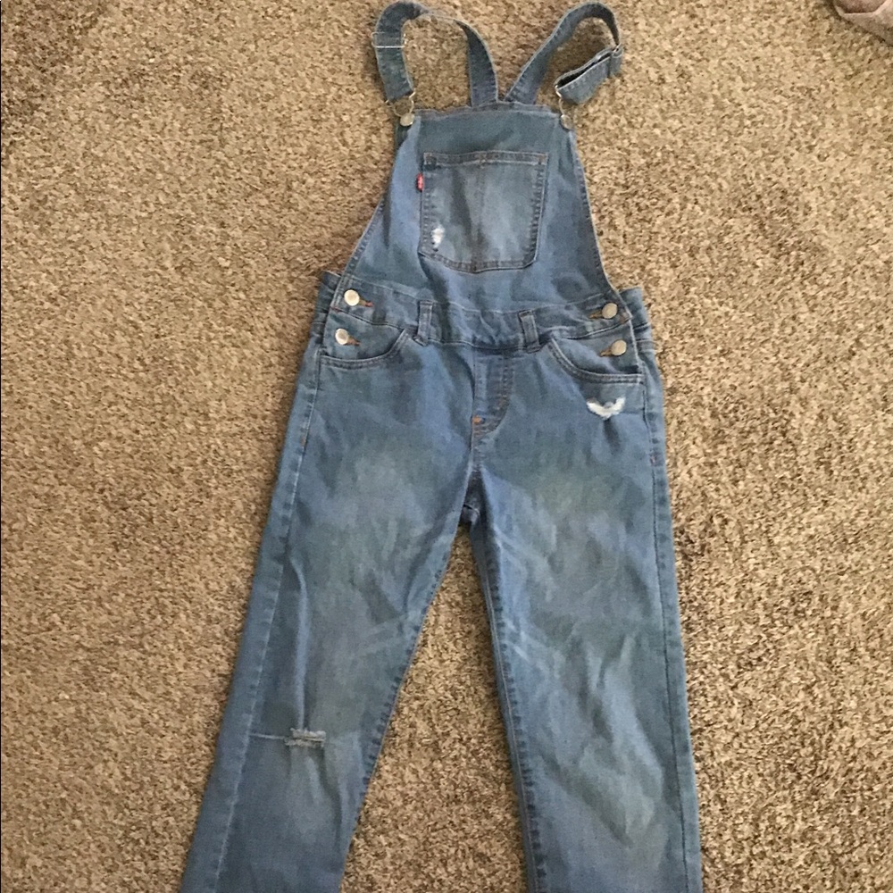 Girls denim overalls